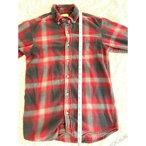 Hobbs Creek Red & Gray Plaid Flannel Shirt Men’s Small - Picture 4 of 8